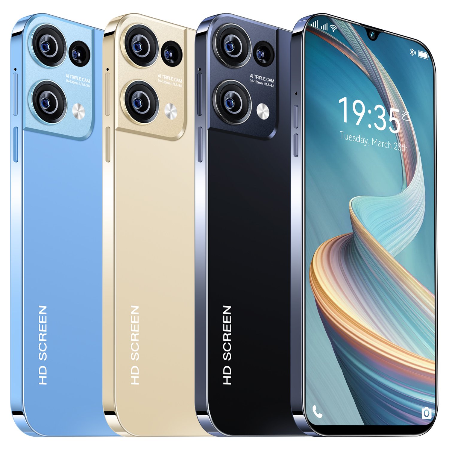 HSDF-Reno9 Pro 16GB+1TB 7.3inch phones mobile 5G Long endurance High pixel Phones Mobile Android 13 Smartphone